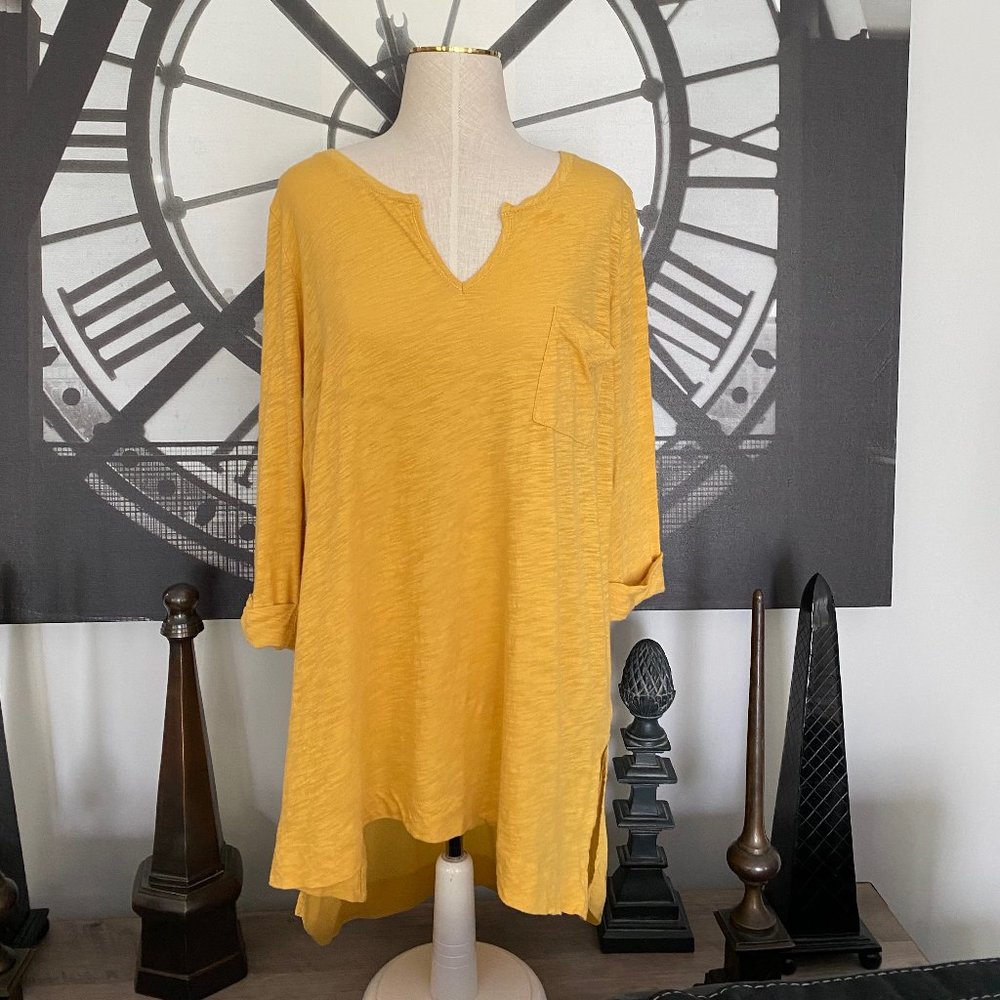 Anthropologie Mustard Top by Pure and Gold M